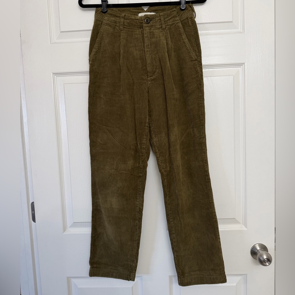 Alex mill Rugged Corduroy Boy Pant in dark olive | Size 0